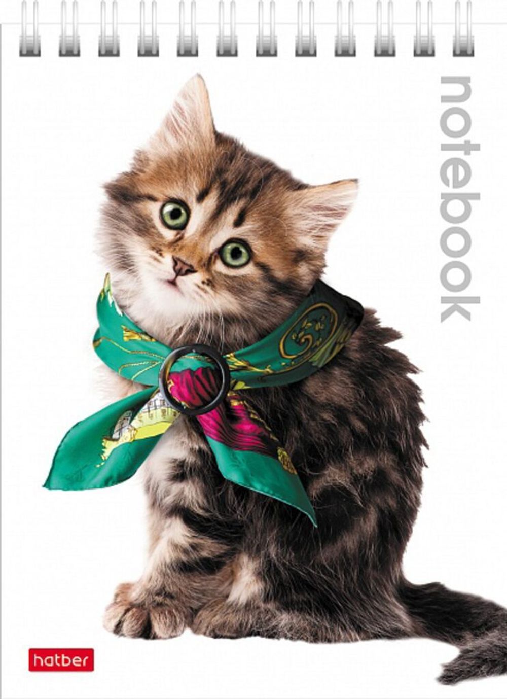 Блокнот А6, 40л, на гребне, клетка, Хатбер Милые котята, ассорти, 1 шт.