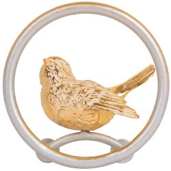 Ручка скоба мебельная Птичка Терра круглая левая Айвори