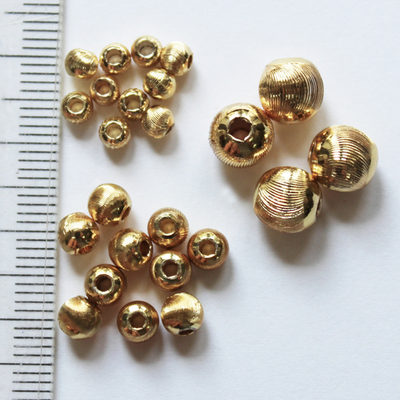 Бусины люкс позолота 3.5мм 4.5мм 7.5мм