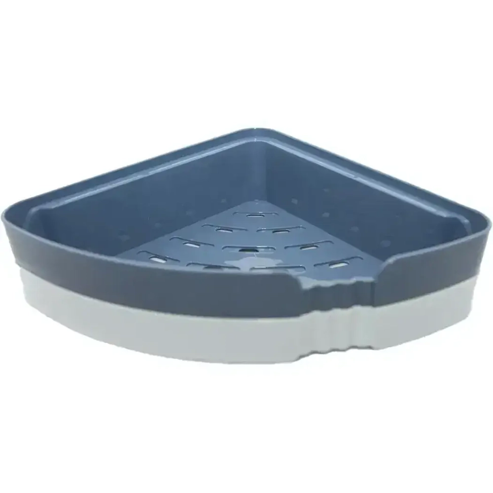 Полка многофункциональная угловая лазур/бел