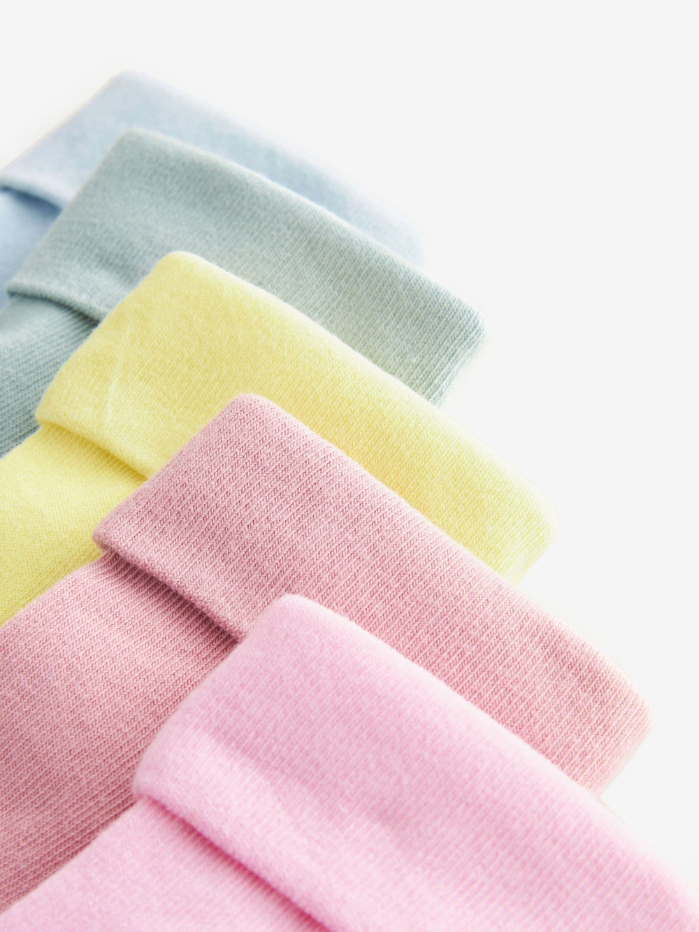 Носки хлопковые для девочки Next E88-923, 5 шт., Розовый, Голубой, Желтый