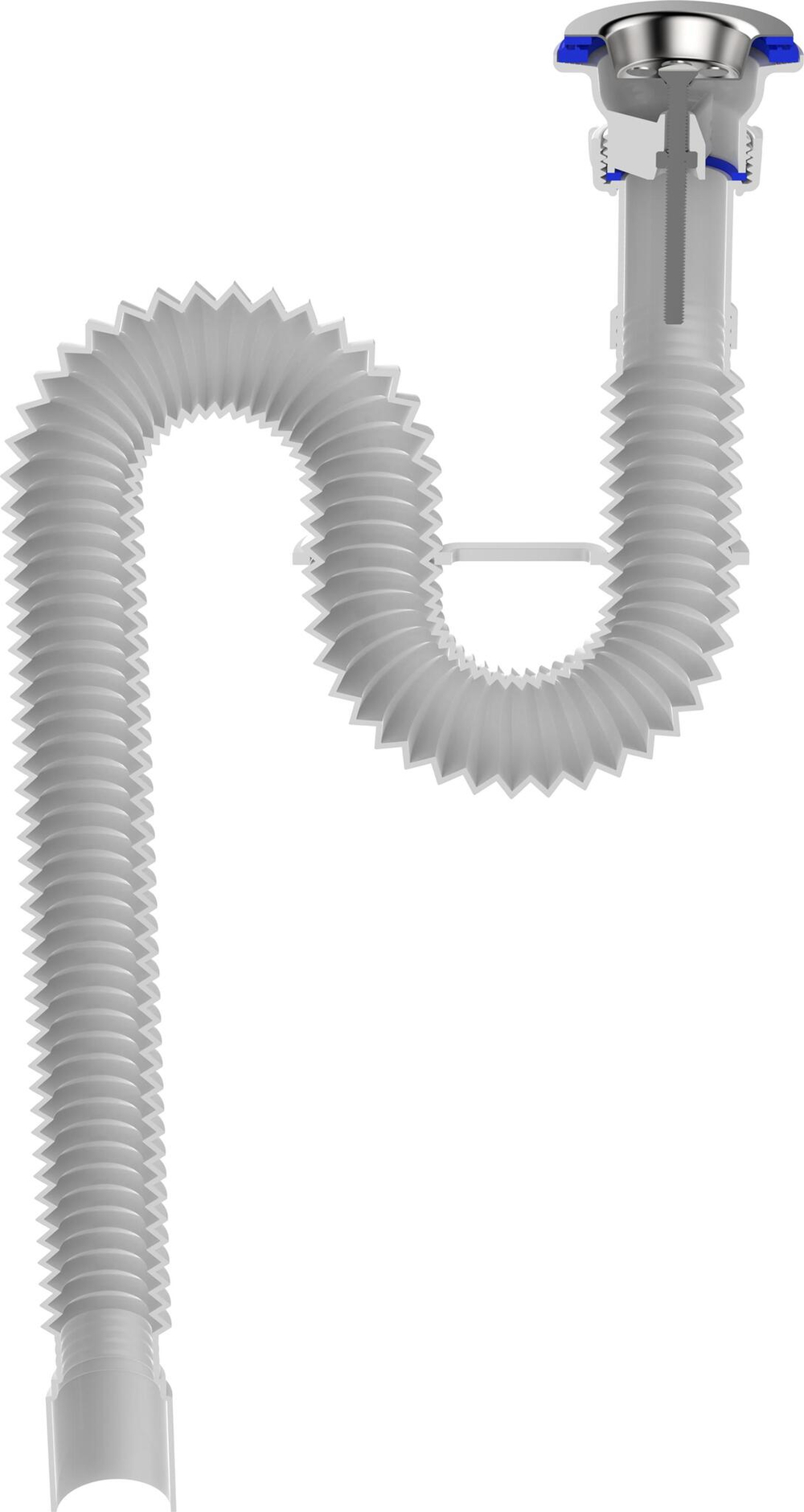 ГОФРОСИФОН 1 1/4Х40 AQUANT УДЛ. С МЕТ.РЕШ.