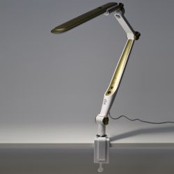 Настольный светильник ЭРА NLED-496-12W-G светодиодный на струбцине золото | Светодиодные настольные лампы