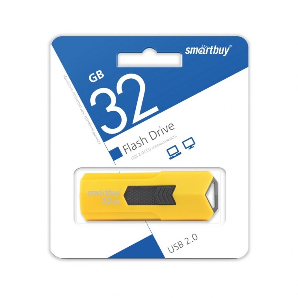 USB карта памяти 32ГБ Smart Buy Stream (желтый)