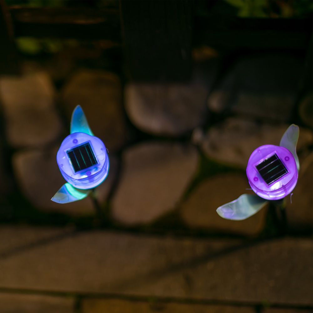 USL-C-453-PT305 PURPLE TULIP Садовый светильник на солнечной батарее Лиловый тюльпан. Белый свет. 1xLR аккумулятор в-к. IP44. TM Uniel.