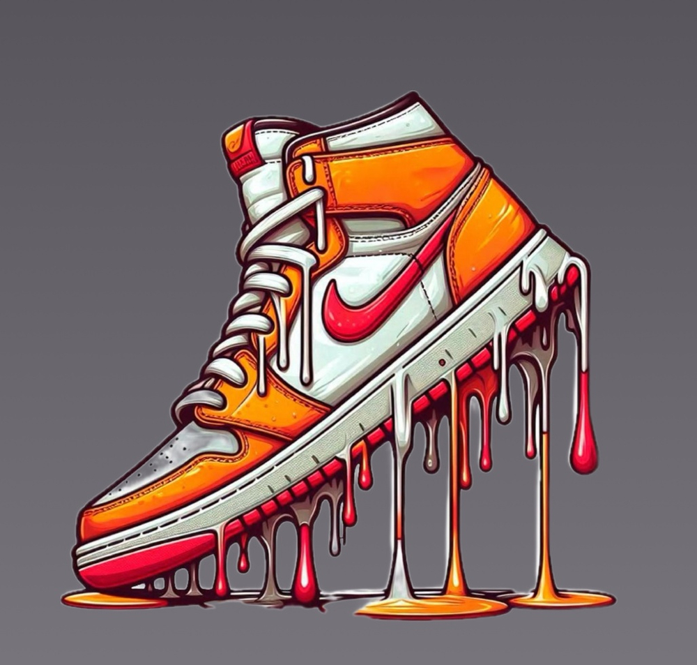 Термонаклейка "Кроссовок" 10 на 10 см