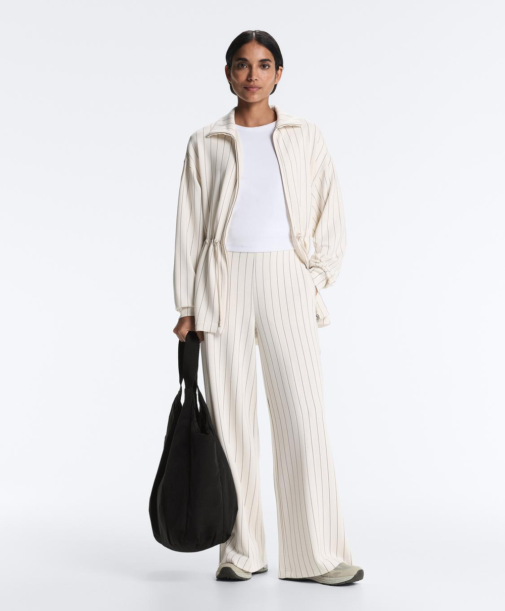 OYSHO Брюки в тонкую полоску с широкими штанинами и модалом, экрю