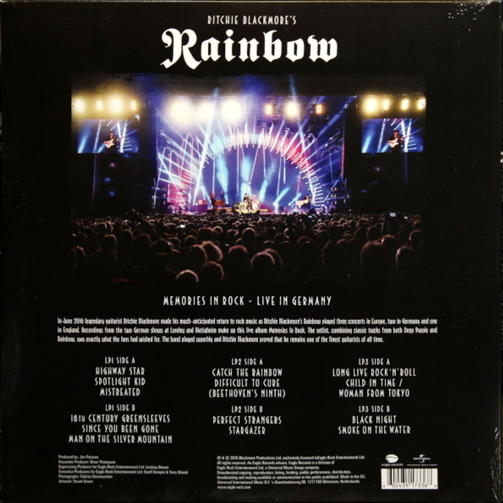 Ritchie Blackmore's Rainbow / Memories In Rock - Live In Germany (Coloured Vinyl)(3LP)