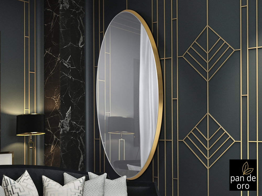 Зеркало овальное Aries 80X170 золото