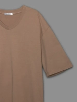 Футболка мужская повседневная однотонная хлопок