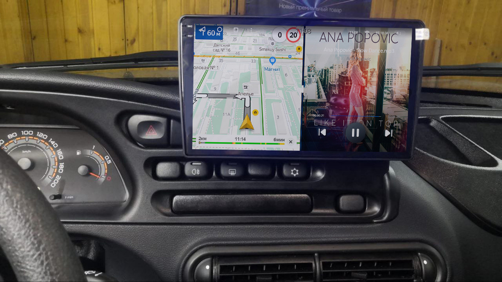 Магнитола для Chevrolet Niva, Lada Niva Travel (без ШГУ) - FarCar GX9-9585 монитор 9.5" 2K QLED на Android 14, TS20, 6+128Гб, CarPlay, 4G SIM-слот