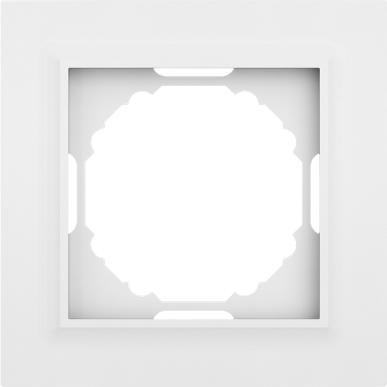 Рамка 1-я,  Wave матовый белый,  серия A07