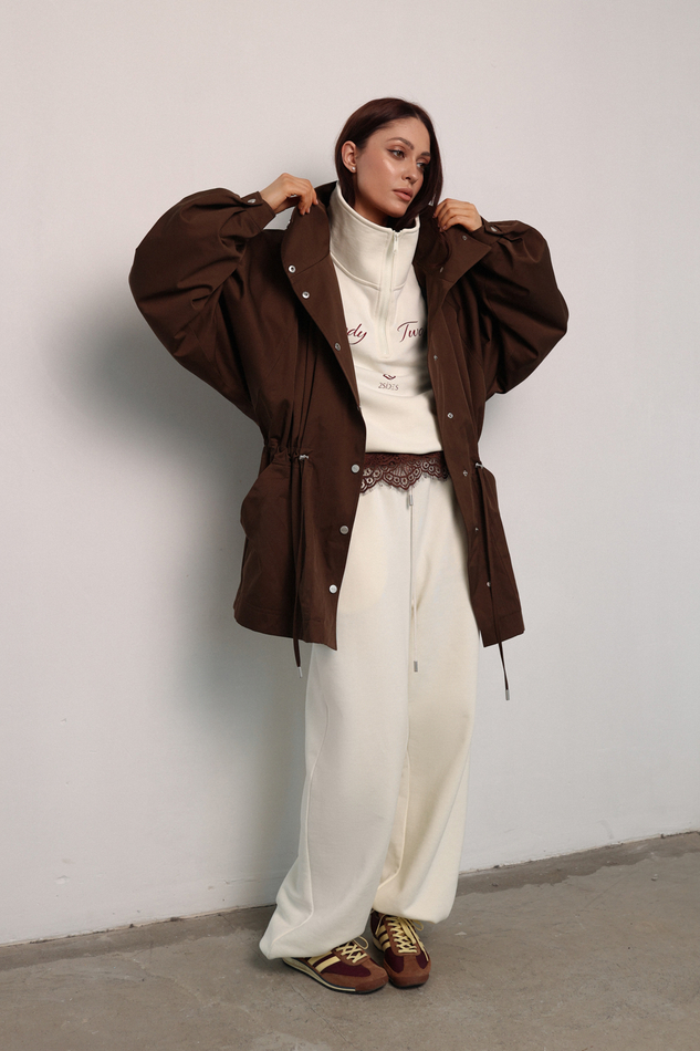 Тренч - парка шоколадная