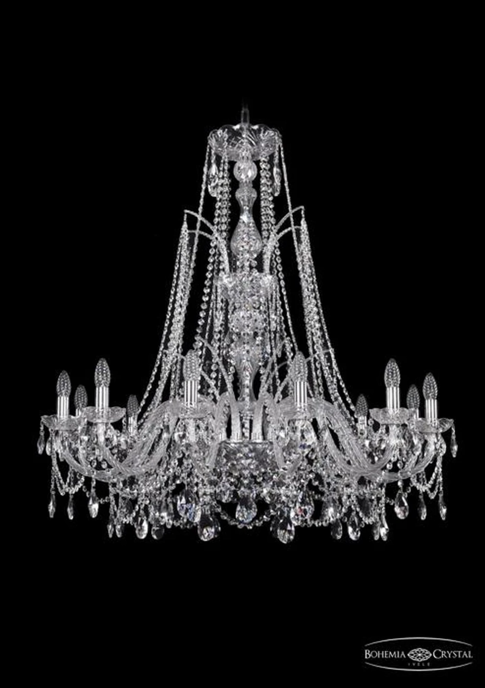Подвесная люстра Bohemia Ivele 1411/12/360/XL-96/Ni