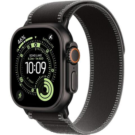 Часы Apple Watch Ultra 3, 49 мм, Black Titanium, ремешок Trail черный (2025)