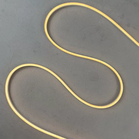 Односторонний гибкий Неон 8х16 мм., 1 метр, Тепло-Белый 24В, IP65, LTC (FR-23501)