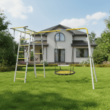 ROMANA Полянка Плюс 2 (желтый/серый) (с качелями гнездо 100см)