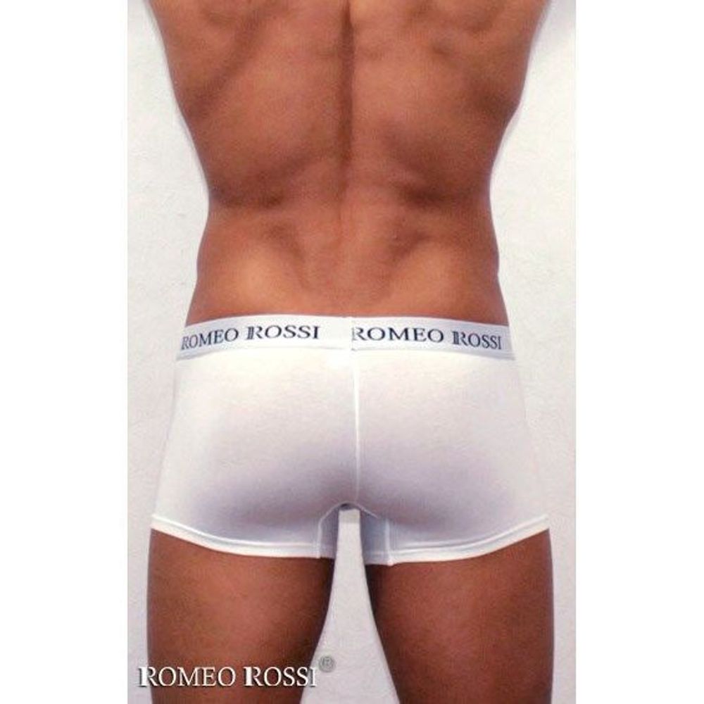 Мужские трусы боксеры c резинкой Romeo Rossi белые RR6005-01