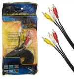 Кабель 3RCA x 3RCA -1.5 м. Универсальный Аудио/видео кабель AV10