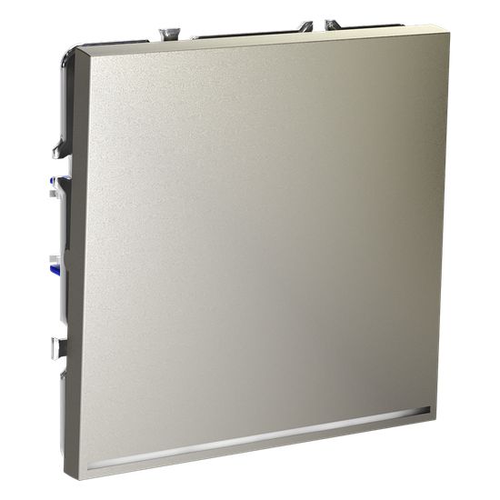 Проходной переключатель встраиваемый VOLTUM S70 одноклавишный с подсветкой 10А, (шелк)