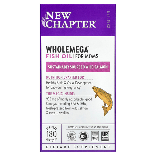 New Chapter, рыбий жир Wholemega™ для мам, 180 капсул