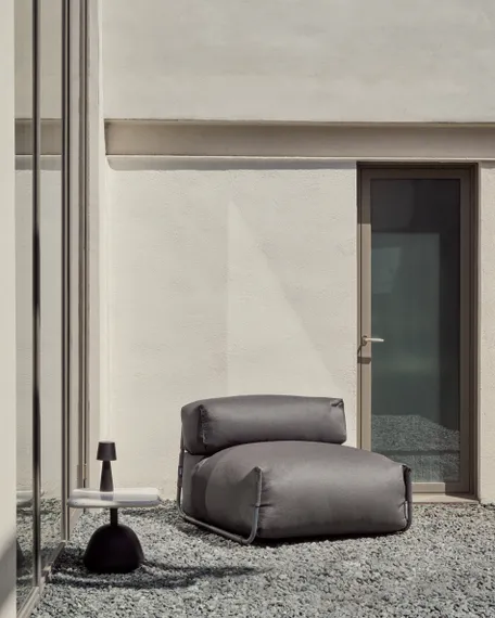 Кресло уличное Square для модульного дивана черное