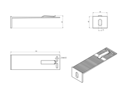RLS-BR-S-17050 Кронштейн малый  RLS  S 170x50