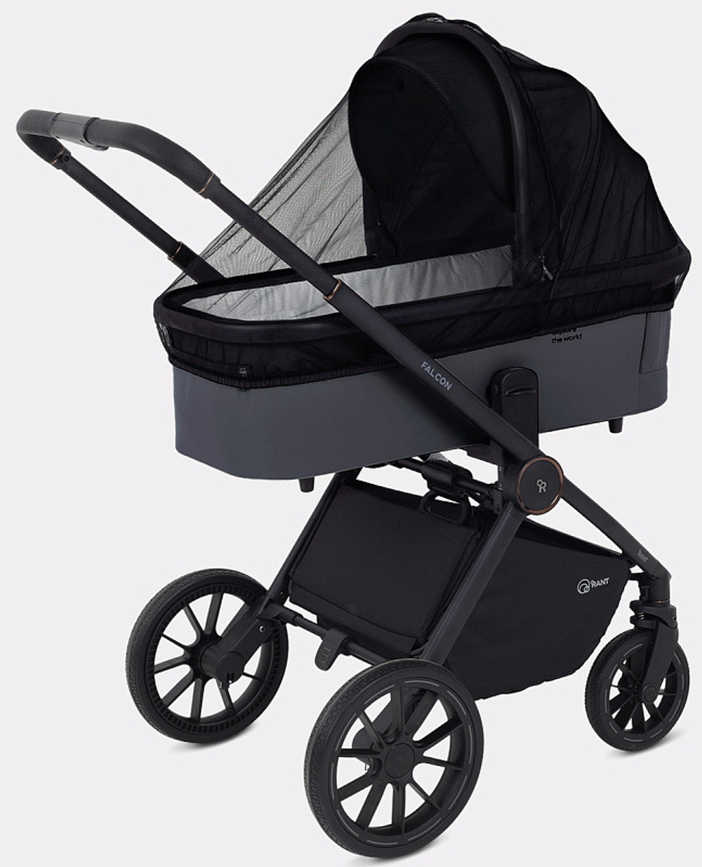 Детская коляска Rant Falcon Neo 3 в 1 с автокреслом Cruise Black Graphite