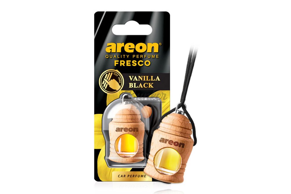 Ароматизатор для автомобиля &quot;FRESCO&quot; Ванила блэк (VANILLA BLACK) AREON