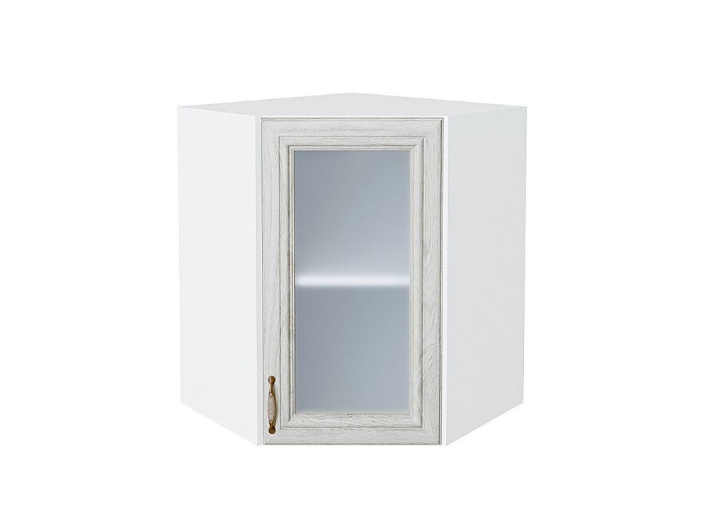 Шкаф верхний угловой остекленный Шале