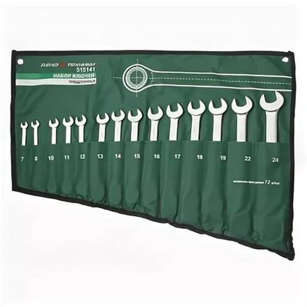Наборт ключей комб. трещоточных 14шт. (7-19мм.) тетр. сумка