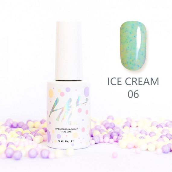 Гель-лак ТМ &quot;HIT gel&quot; №06 Ice cream, 9 мл