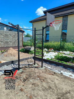 Монтаж уличной шведской стенки Sv Sport (3 вертикальных столба)