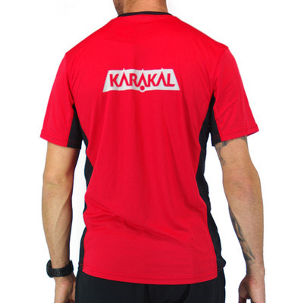 Karakal T-Shirt Pro Tour Tee Red/ Graphite (черный ворот) L