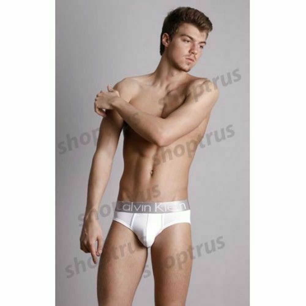 Мужские трусы брифы белые Calvin Klein Brief Steel White