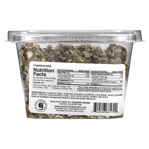 Country House, тыквенные семечки, чиа и льняное семя, 184 г (6,5 унции)
