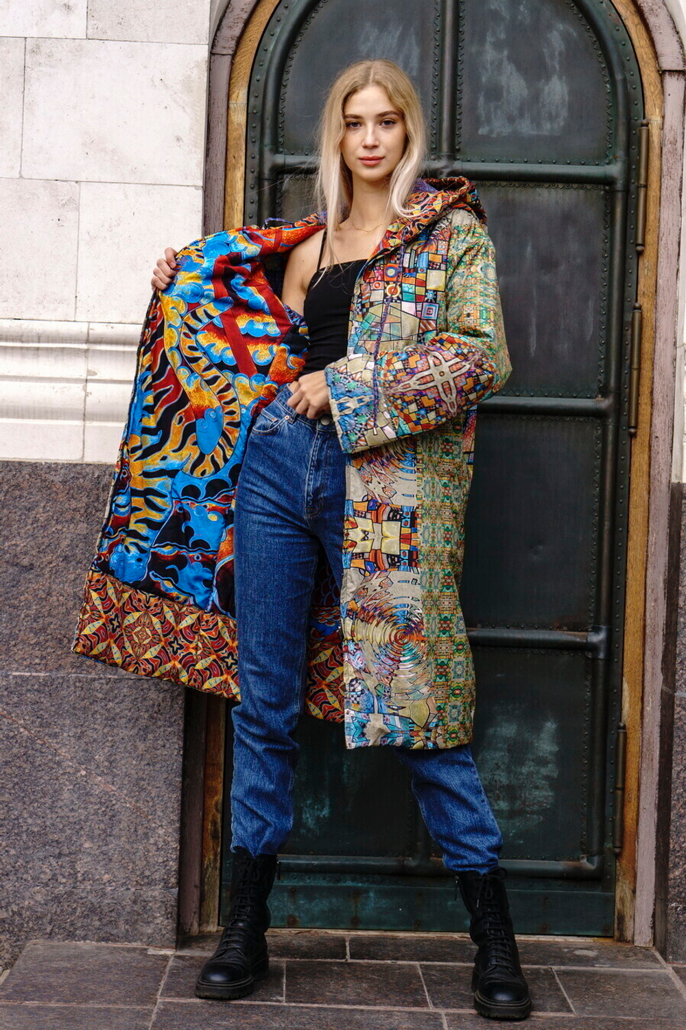 Двустороннее пальто-парка