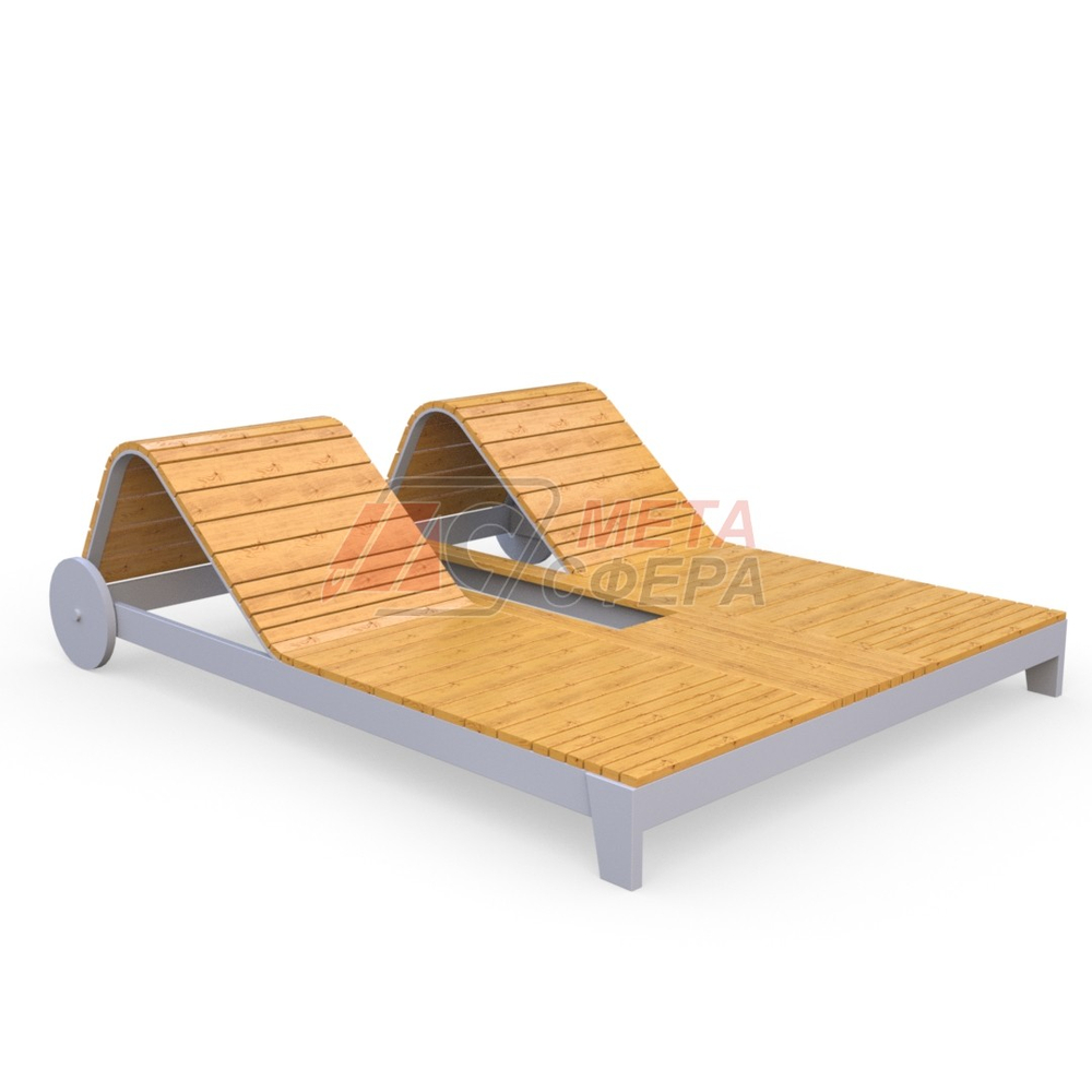 Шезлонг Нарди двойной с вазоном