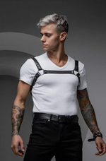 Портупея мужская Ra кожа черная S/M