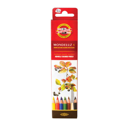Карандаши цвет. акварельные  6цв Koh-I-Noor "Mondeluz"