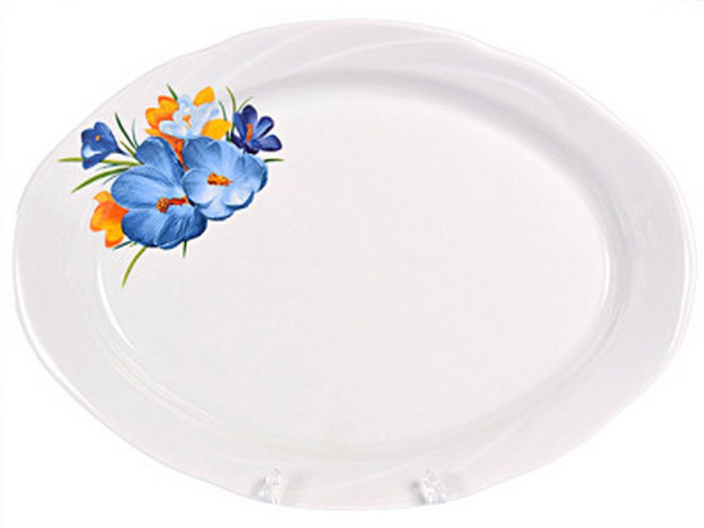 Блюдо овальное "КРОКУС (Голубка)" 33 см, Беларусь. Блюдо овальное "КРОКУС (Голубка)" 33 см, Беларусь.