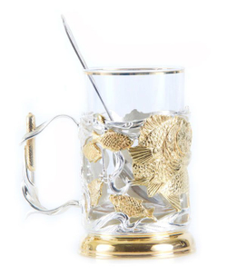 Подстаканник Судак с позолотой