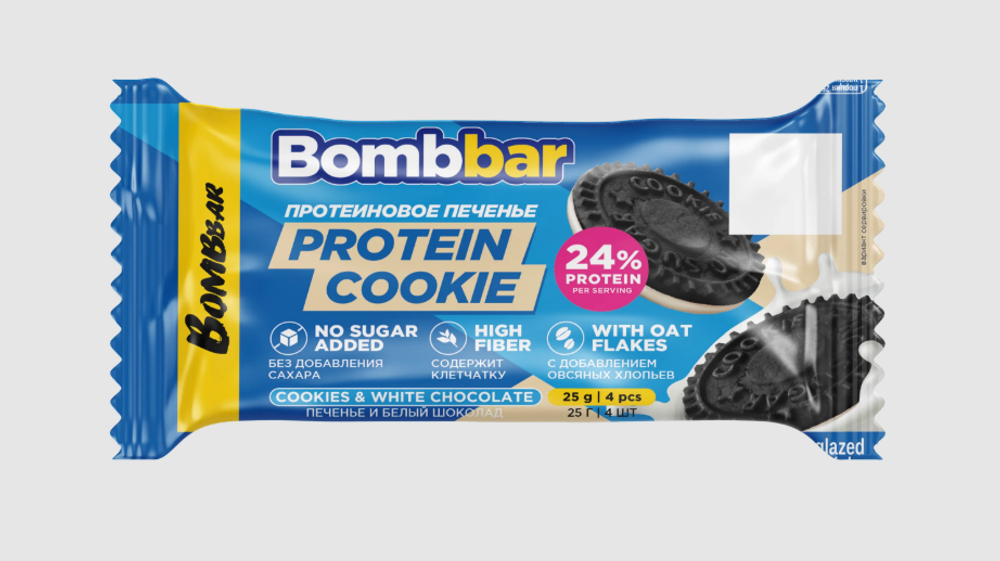 Bombbar Cookie- Sandwich Печенье с белым шоколадом (25 гр.)