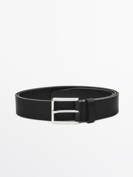 Massimo Dutti Ремень из кожи наппа, черный