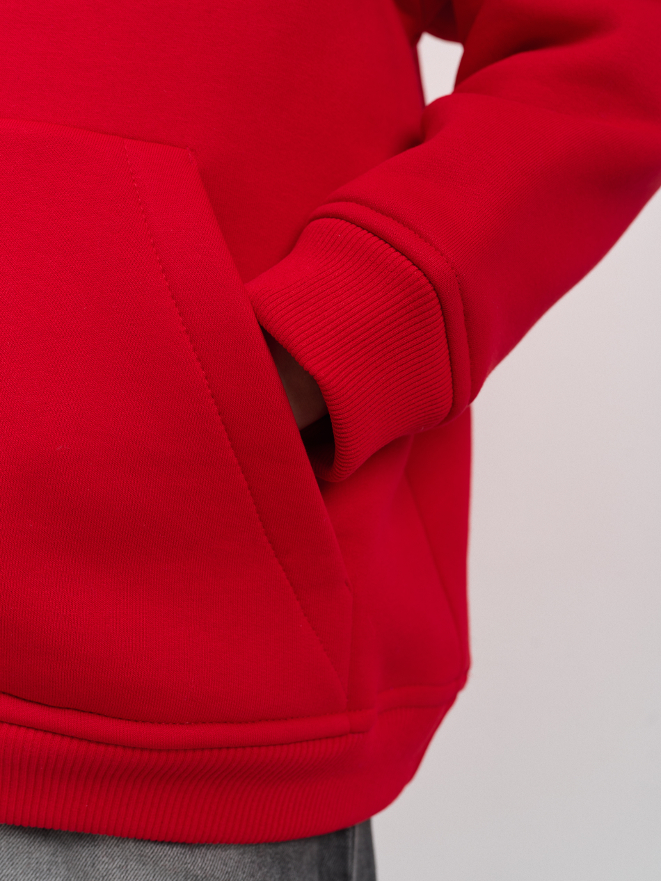 Толстовка с капюшоном для девочки  "Basic" красный