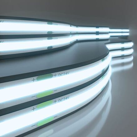 Светодиодная лента 24 В 11 Вт/м 352 Led/м COB IP20, холодный белый 6500K, 5 м Лента светодиодная 24V 11W 352Led COB IP20 холодный белый, 5м