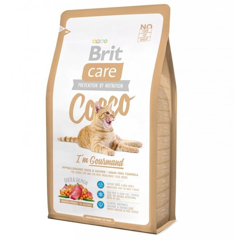Brit Care Cat Cocco Gourmand 2.0 сухой д/привередливых кошек
