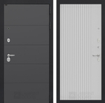Дверь Входная Лабиринт ART Графит 29 Белый софт рельеф, металлическая