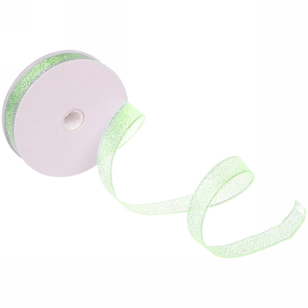 Лента для декорирования «Блеск» 1,2 см, 2,7 м, Зелёный