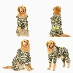 Дождевик для крупных пород собак «KOMFORT», принт хаки, р 5XL